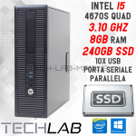 COMPUTER RICONDIZIONATO HP PRODESK 600 I5-4670S 8GB RAM 240GB SSD WINDOWS 10