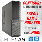 PC FISSO DESKTOP COMPUTER CONFIGURABILE INTEL I5 DELL 3010 HDMI 8GB RAM SSD 512