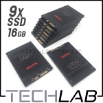 9 PEZZI SANDISK SSD U100 16GB 2,5" SATA PER PC COMPUTER PORTATILE NOTEBOOK ARDUINO LINUX RASPBERRY PI